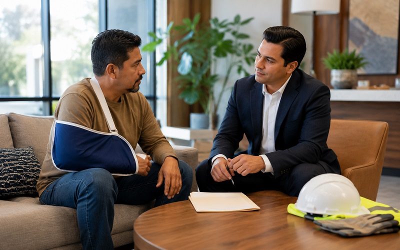 Lawyer helping a severely injured worker pursue compensation for a catastrophic injury claim