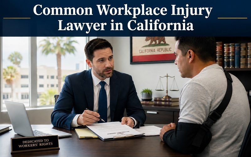 Workplace injury lawyer in California helping an injured employee with a workers’ compensation claim.