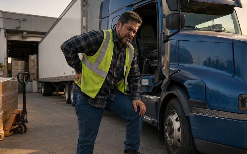 California truck driver injured while loading cargo at a warehouse loading dock