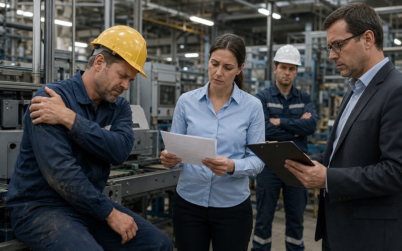 California industrial workplace injury and workers’ comp claim