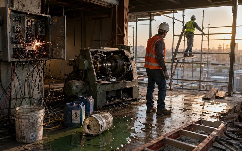 California workplace safety lawyer representing OSHA violation cases at a construction site