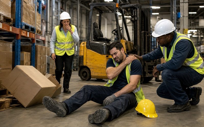 Warehouse and factory accident lawyer in California representing workers injured by unsafe industrial conditions and equipment.