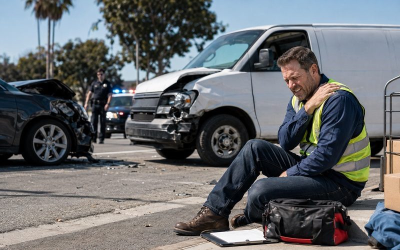 California work automobile injury lawyer representing employees injured in work-related car accidents and vehicle collisions.